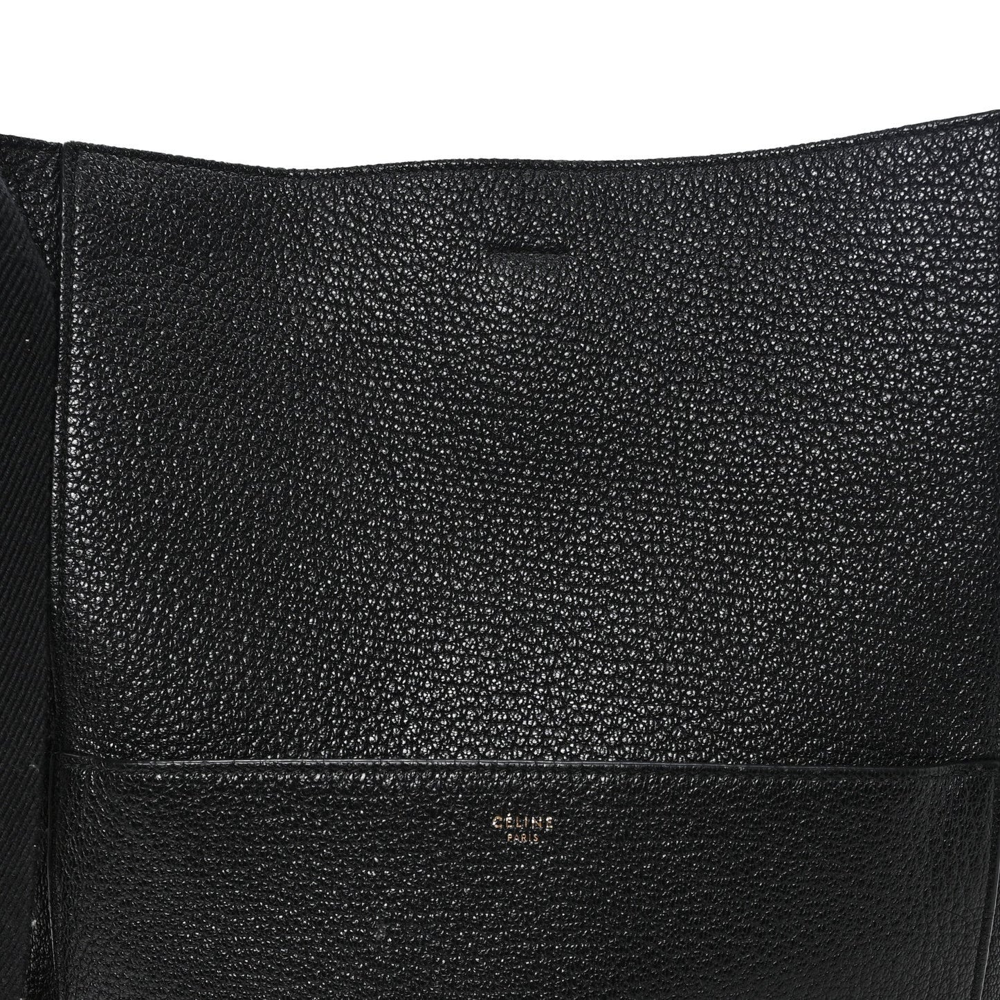 Soft Grained Calfskin Sangle Bucket Bag Black