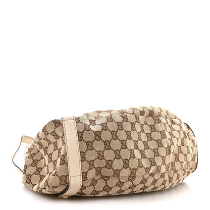 Monogram Medium Abbey Shoulder Bag Off White