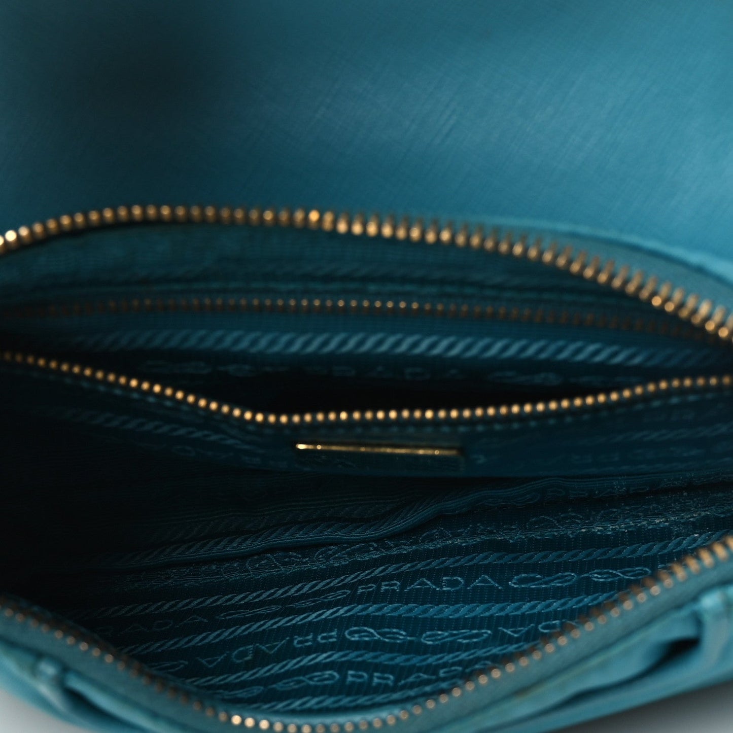Tessuto Nylon Saffiano Crossbody Bag Turchese