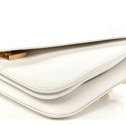 Calfskin Mount Envelope Bag White