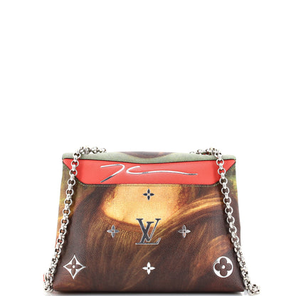 Louis Vuitton Chain Shoulder Bag Limited Edition Jeff Koons Da Vinci Print Canvas