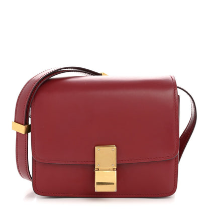 Box Calfskin Small Classic Box Flap Bag Red