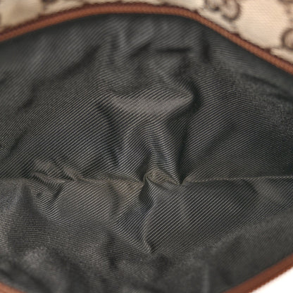GG Monogram Web Double Pocket Belt Bag Ebony