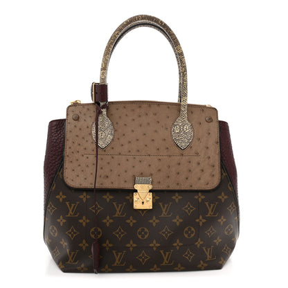 Ostrich Lizard Majestueux Tote MM Bordeaux
