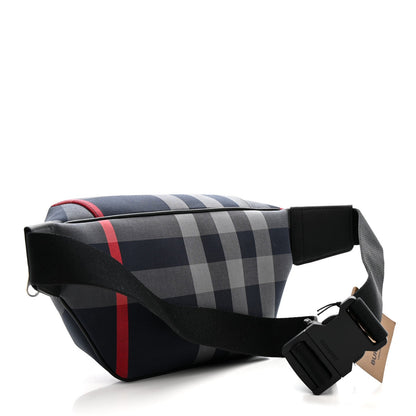 House Check Sonny Bum Bag Navy Grey