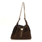 Suede Quilted Small Chanel 25 Handbag Dark Brown