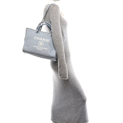 Mixed Fibers Small Deauville Tote Light Blue