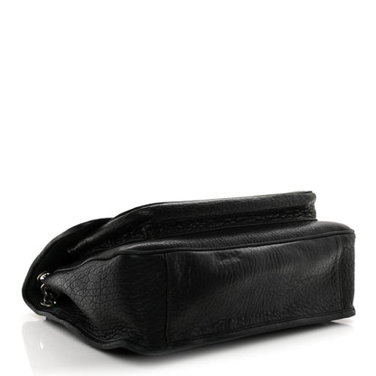 Grained Lambskin Monogram Large Niki Chain Satchel Black