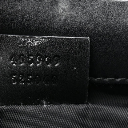 GG Supreme Monogram Web Messenger Diaper Bag Black Grey