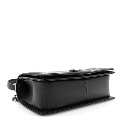 Caviar Quilted Medium Boy Flap Black
