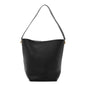Grained Calfskin Medium N/S Hook Tote Black