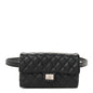 Grained Calfskin Quilted 2.55 Reissue Flap Belt Bag Clutch Black