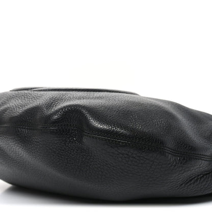 Pebbled Calfskin Medium Soho Hobo Black