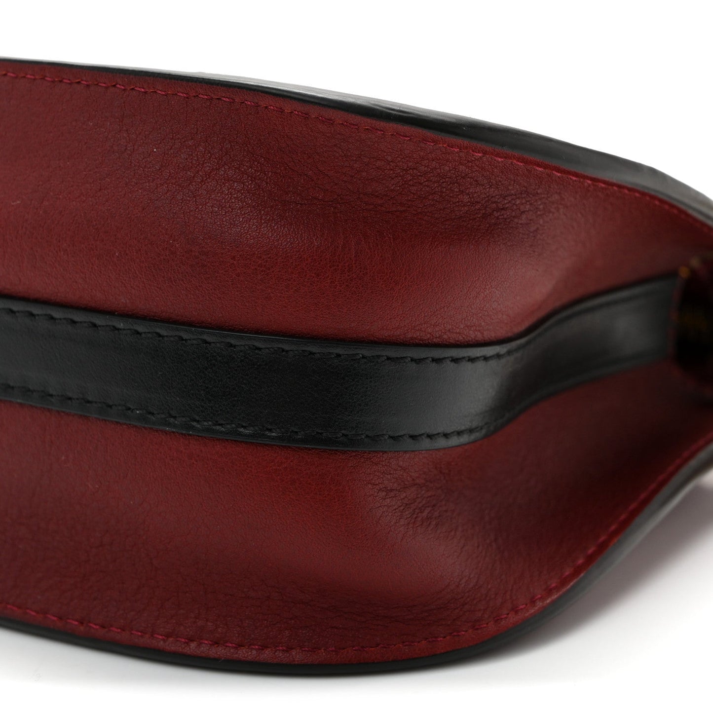 Grained Calfskin Nano Hayley Hobo Sienna Red
