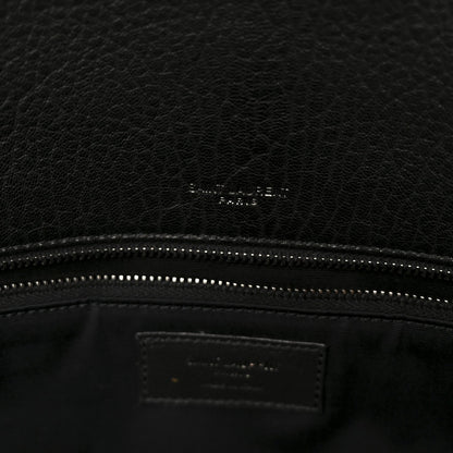 Grained Lambskin Monogram Large Niki Chain Satchel Black