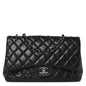 Lambskin Quilted Jumbo Single Flap Black