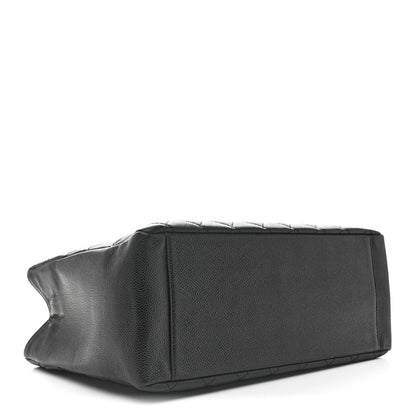 Caviar Quilted Grand Shopping Tote GST Black