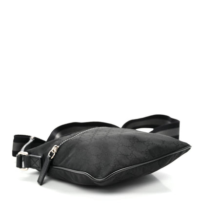 Nylon Monogram Mini Flat Messenger Bag Black