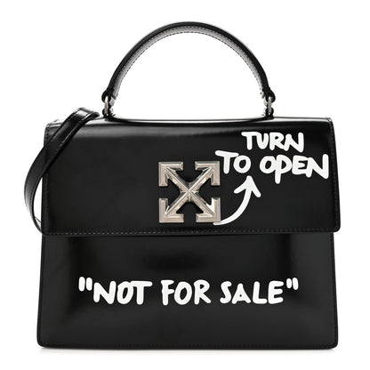 Calfskin Jitney 2.8 Not For Sale Top Handle Bag Black White