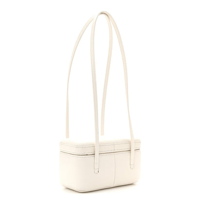 Shiny Caviar Preppy Coco Long Vanity With Strap White