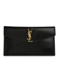 Smooth Shiny Calfskin Monogram Uptown Pouch Black