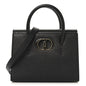 Grained Calfskin Medium St. Honore Tote Black