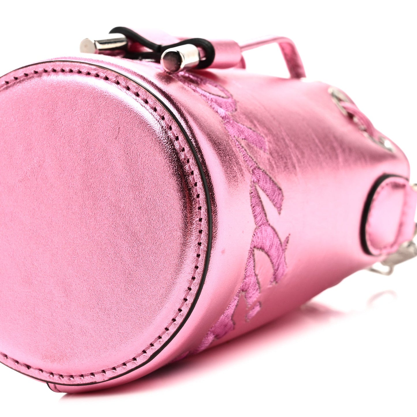 Metallic Calfskin Mary Jane Bucket Confettis