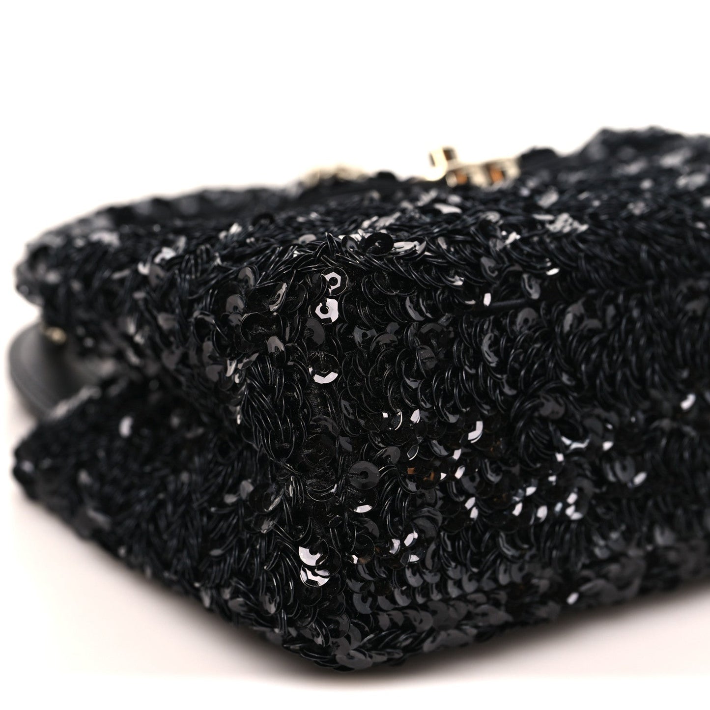 Sequin Nano Kelly Shopper Black