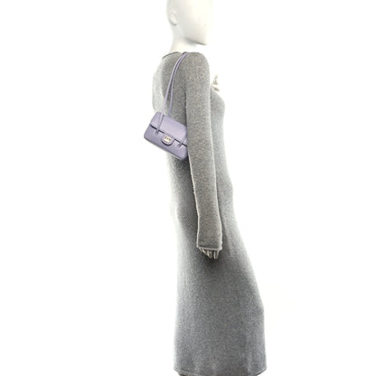 Shiny Caviar Mini Preppy Coco Shoulder Bag Purple
