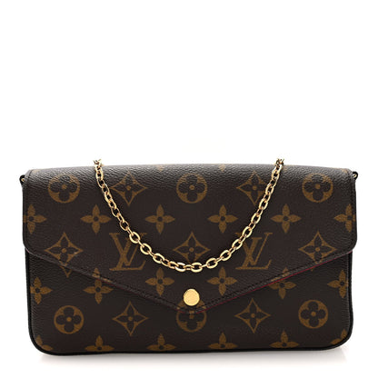 Monogram Pochette Felicie Chain Wallet Fuchsia