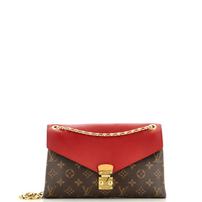 Louis Vuitton Pallas Chain Shoulder Bag Monogram Canvas and Calfskin
