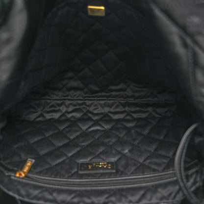 Shiny Calfskin Quilted Small Chanel 22 Black