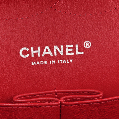 Caviar Quilted Jumbo Double Flap Red