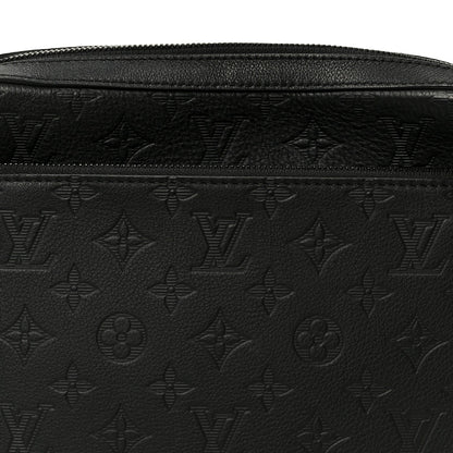 Calfskin Monogram Shadow Trio Messenger Black