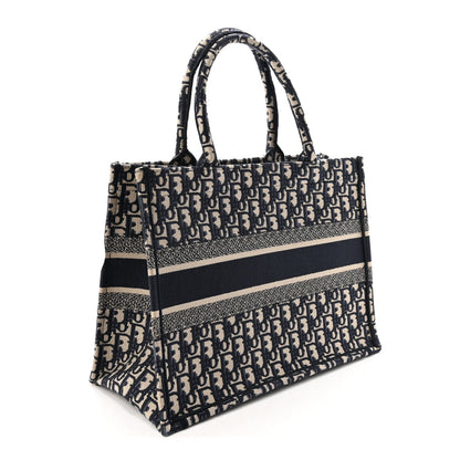 Oblique Medium Book Tote Blue Multicolor