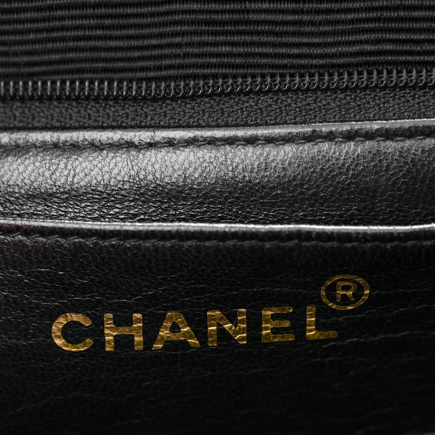 Patent Vertical Quilted Jumbo Single Flap Black