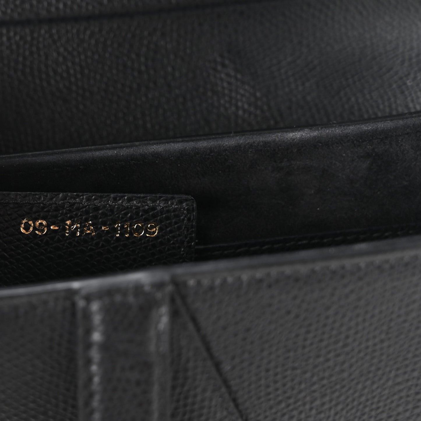 Grained Calfskin Saddle Bag Black
