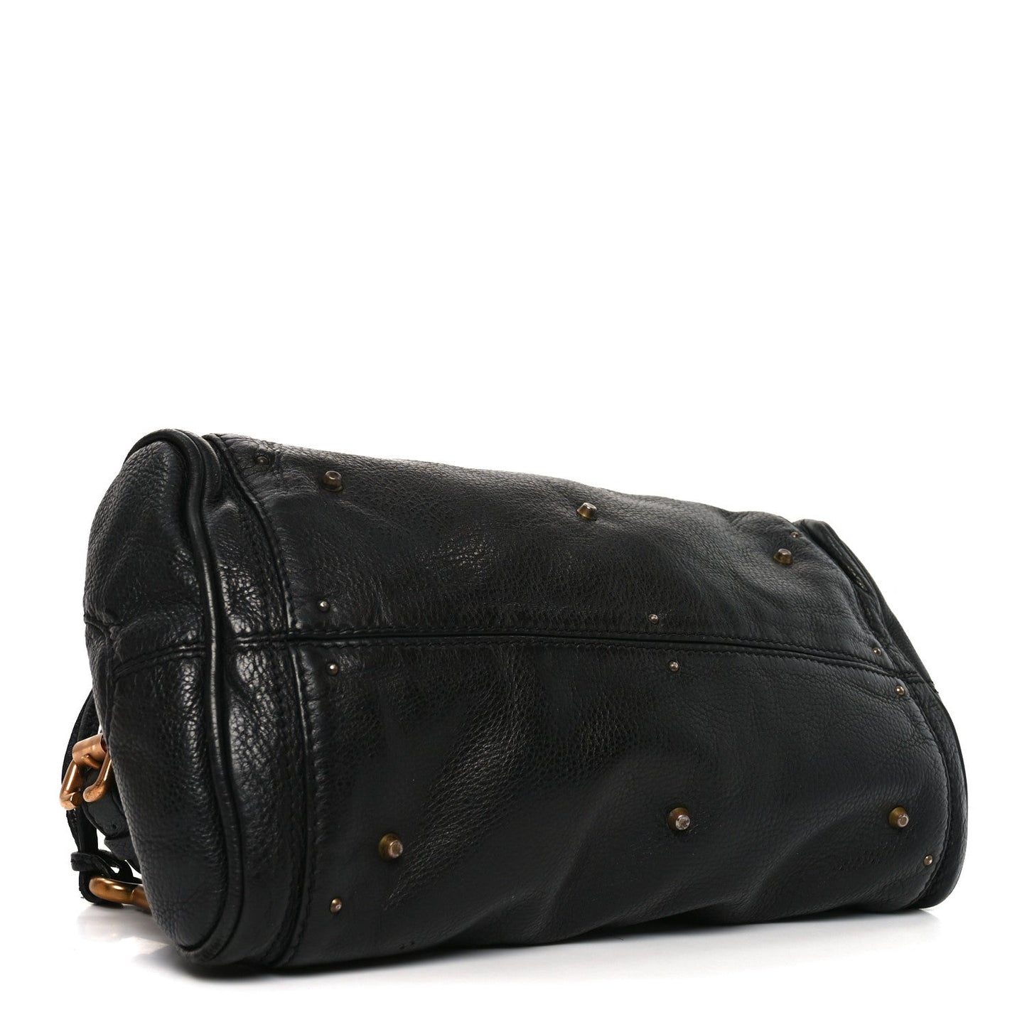 Calfskin Medium Paddington Satchel Black