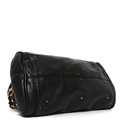 Calfskin Medium Paddington Satchel Black