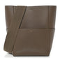 Soft Grained Calfskin Sangle Bucket Bag Taupe