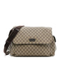 GG Plus Monogram Messenger Diaper Bag Dark Brown