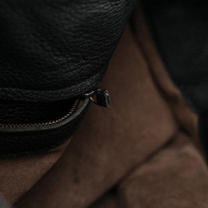 Cervo Deerskin Large Hobo Black