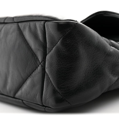 Goatskin Quilted Large Chanel 19 Flap Black