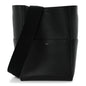 Soft Grained Calfskin Sangle Bucket Bag Black
