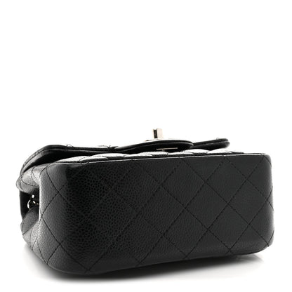Caviar Quilted Mini Square Flap Black