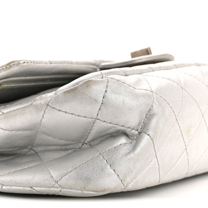 Metallic Lambskin Quilted 2.55 Reissue 227 Flap Silver