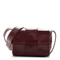 Paper Calfskin Maxi Intreccio Extra Mini Cassette Crossbody Bag Burgundy