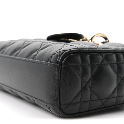 Lambskin Cannage Small Lady D-Joy Black
