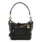 Aged Calfskin Quilted Small Gabrielle Logo Hobo Black