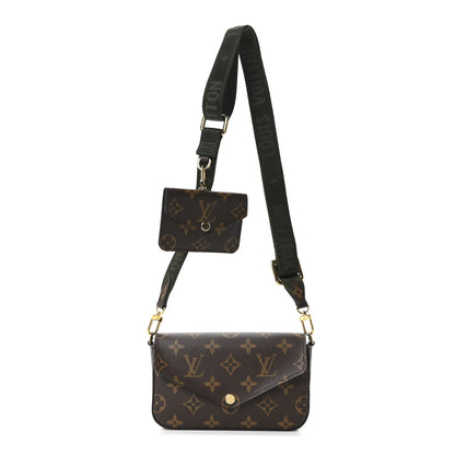 Monogram Felicie Strap & Go Kaki